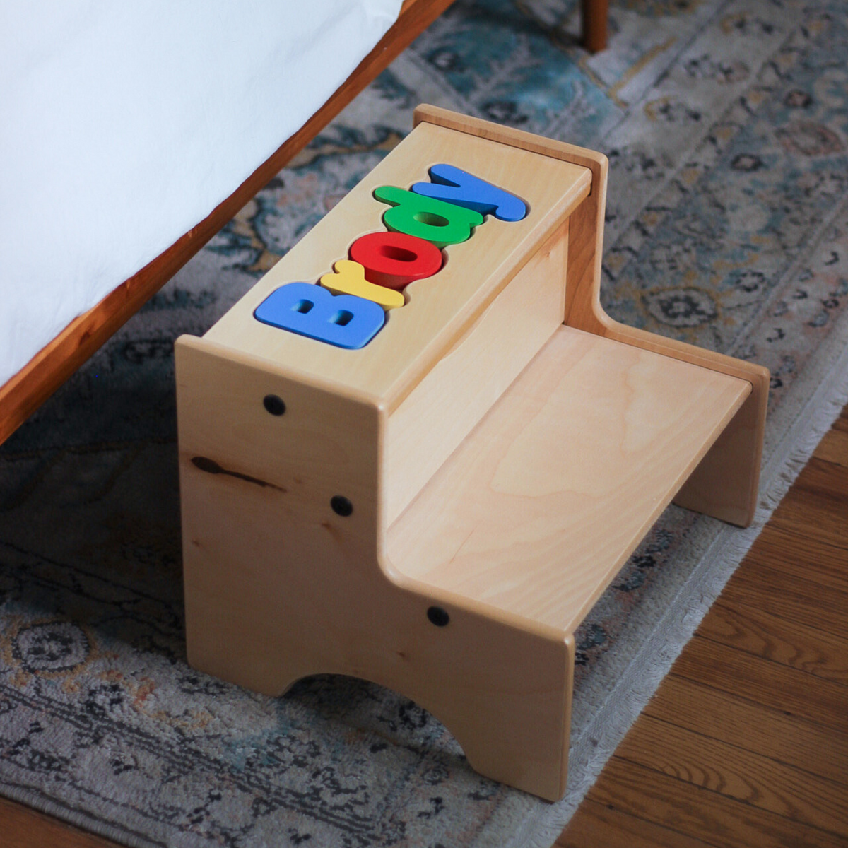 スワートスツールＩ Natural 2-Step Puzzle Stool - S&S Woodcrafts Since 1987