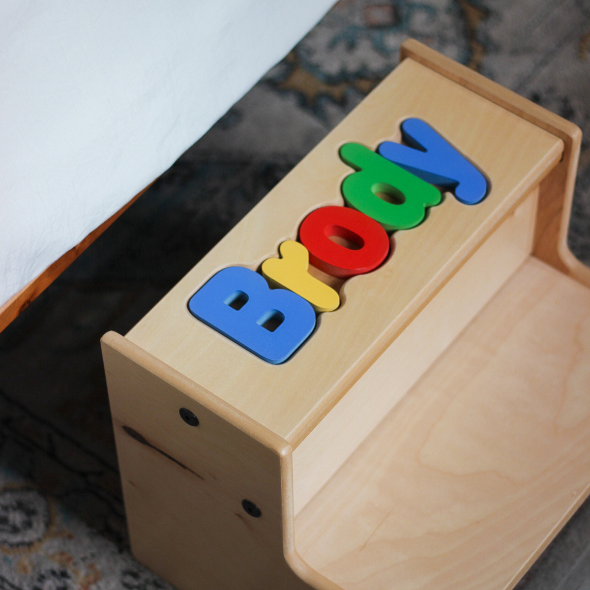 Natural 2-Step Puzzle Stool - S&S Woodcrafts Since 1987