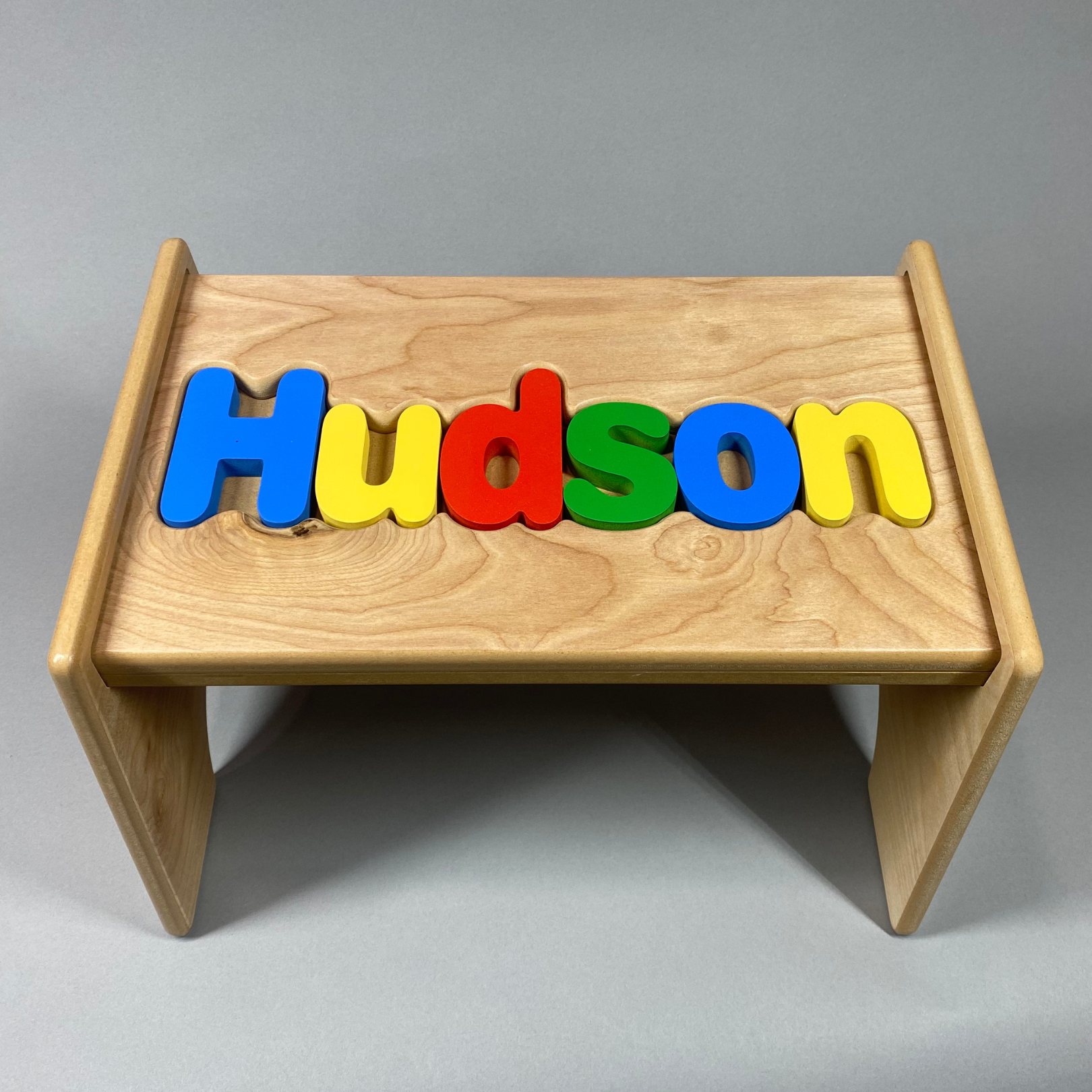 Personalized Natural Puzzle Stool S S Woodcrafts Since 1987
