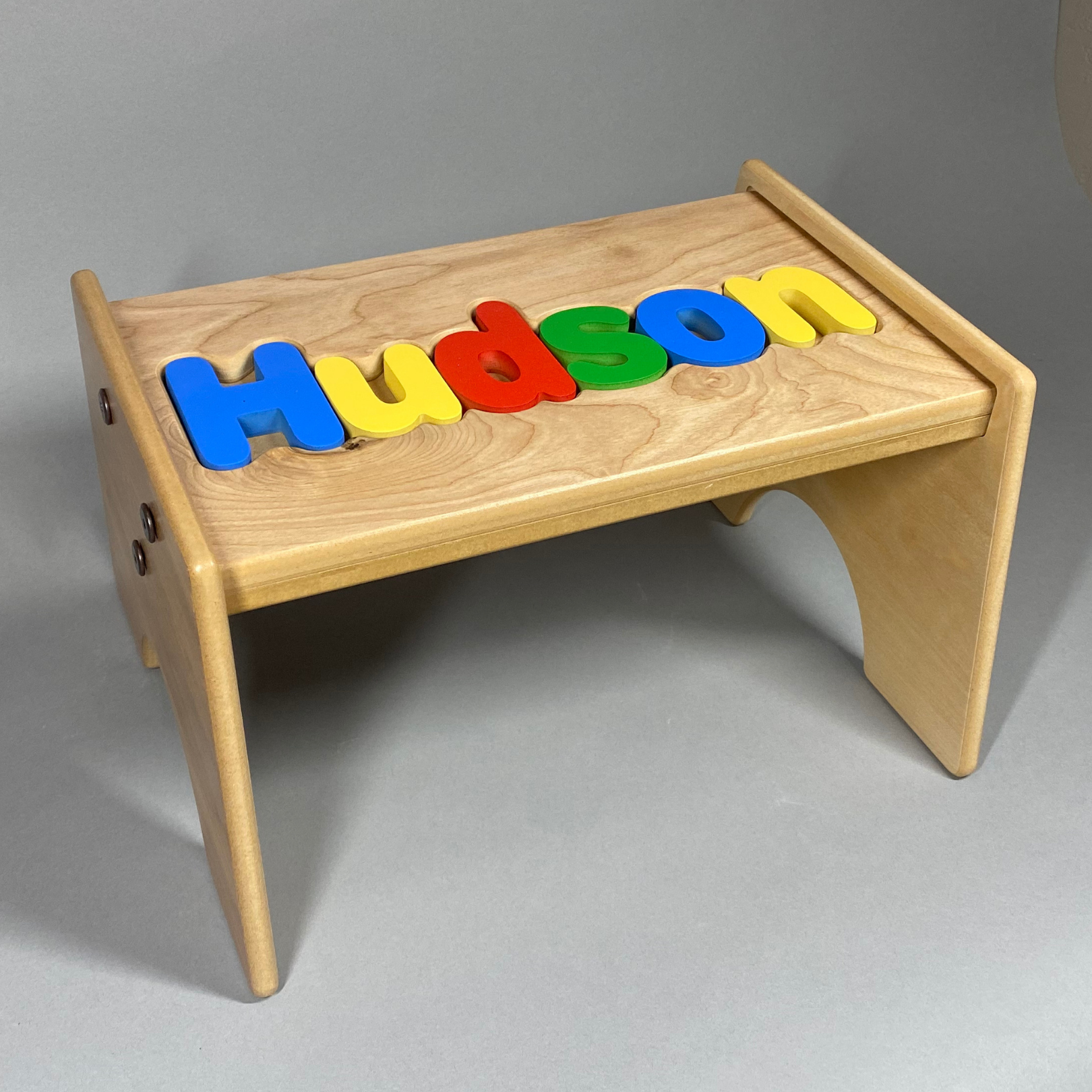 Personalized Natural Puzzle Stool S S Woodcrafts Since 1987